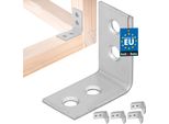 Kotarbau® Set Di 50 Connettori Angolari Angolo Pesante 30 X 30 X 17 Mm In Acciaio Zincato Angolo In Acciaio Stabile Connettore Per Travi Durevole Argento