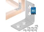 Kotarbau® Set Di 100 Connettori Angolari Angolo Pesante 30 X 30 X 17 Mm In Acciaio Zincato Angolo In Acciaio Stabile Connettore Per Travi Durevole Argento