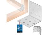 Kotarbau® Set Di 12 Connettori Angolari Angolo Pesante 60 X 60 X 60 Mm In Acciaio Zincato Angolo In Acciaio Stabile Connettore Per Travi Durevole Argento