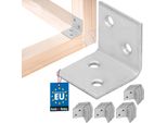 Kotarbau® Set Di 50 Connettori Angolari Pesanti 25 X 25 X 25 Mm In Acciaio Zincato Angolo In Acciaio Stabile Connettore Per Travi Durevole Argento