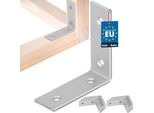 Kotarbau® Set Di 25 Connettori Angolari Pesanti 50 X 50 X 17 Mm In Acciaio Zincato Angolo In Acciaio Stabile Connettore Per Travi Durevole Argento