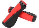Manubrio Della Bicicletta Maniglie Anti-Scivolo Bloccare Su Maniglie Manubrio Mountain Bike (Rosso E Nero)