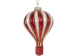 Pallone Aerostatico Clayre & Eef Ø 6X9 Cm Vetro Rosso