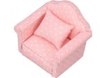 1:12 Casa Delle Bambole Mini Divano Alta Simulazione Poltrona Rosa Bianco Pois Casa Delle Bambole Mobili In Miniatura Per
