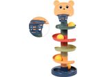 Torre Di Palline Interattiva Educativa Divertente Dai Colori Vivaci Torre Di Palline Da Far Cadere E Rotolare Per Bambini Toddler 5 Strati Con 5 Golf Dimensione Libera