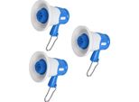 3Pcs Mini Megafono Giocattolo Bambini Divertente Musica Altoparlante Portachiavi Con Built-In Canzoni Gioco Di Ruolo Trep Prop Per Bambini Blu