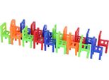 Giocattoli Di Plastica Sedia, 18Pcs / Set Giocattoli Colorati Per I Giocattoli Intellettuali Scuola Materna