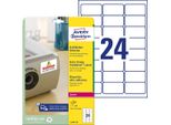 Avery Zweckform Kraftkleber-Etiketten, 63,5 X 33,9 Mm, Weiá