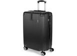 Brubaker Valigia Da Viaggio London - Trolley Con Chiusura A Combinazione E 4 Ruote - Trolley 43 X 66,5 X 26 Cm, L, Nero