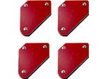 Easy Work Mini Set Di Supporti Magnetici, Rosso (Confezione Da 4)