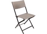 Brubaker Sedia Da Giardino Toskana - Sedia Pieghevole In Poly Rattan Resistente Alle Intemperie - Sedia Da Balcone Pieghevole - Sedia Da Campeggio Per Giardino Balcone Terrazza, 1 Sedia