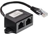 Distributore Isdn Inline® 69932B, 2 Prese RJ45, Cavo Da 15 Cm, Con Resistenze Finali, Montabile
