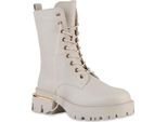 Van Hill Donna Stivali Con Plateau Stivaletti Suola Profilata Scarpe Stringate 841361, Colore: Beige, Taglia: 36