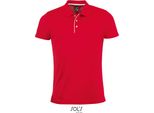Sols 01180 | Polo Sportiva Uomo Performer - Colore: Rosso - Taglia: Xxl