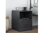 Maison Exclusive - Comodino Antracite 34,5X39X44 Cm Acciaio