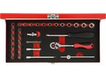 Gedore Red R49004033 Set Di Chiavi A Bussola 1/4" 4-13Mm 32 Pezzi, 3300000"