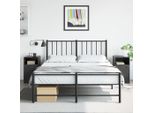 Maison Exclusive - Comodini 2 Pz. Nero 34,5X39X62 Cm Acciaio