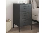 Maison Exclusive - Comodino Nero 36X39X68 Cm Acciaio