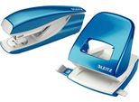 Leitz 5095-11-36 Leitz HeftgeräT- & Locher-Set Nexxt Wow, Blau-Metallic