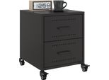 Maison Exclusive - Comodini 2 Pz. Nero 36X39X43,5 Cm Acciaio
