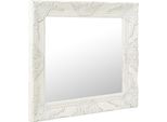 Vidaxl Specchio Da Parete In Stile Barocco 50X50 Cm Bianco