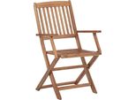 Vidaxl Sedie Da Giardino Pieghevoli 4 Pz. Legno Massiccio Di Acacia