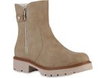 Van Hill Stivaletti Classici Foderati Da Donna Scarpe Trendy Suola Profilata 841444, Colore: Khaki, Taglia: 36
