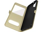 Samsung Galaxy A32 Cover Con Doppia Finestra E Funzione Stand - Oro