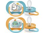 Philips Avent MāNeklīTis Ultra Air Animals, 6-18M (2 Gab), ZēNiem