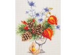 Magic Needle Zweigart Set Punto Croce Edizione "Winter Bouquet"", Schema Di Conteggio, 20X23Cm"