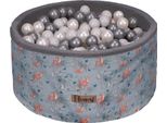 Piscina In Schiuma Flumi 90X40 Cm Con 200 Palline ∅7 Cm – Cerbiatti + Palline Grigie