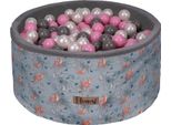 Piscina In Schiuma Flumi 90X40 Cm Con 200 Palline ∅7 Cm – Cerbiatti + Palline Rosa