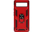 Custodia Ibrida Per Cellulare Con Supporto Ad Anello Per Google Pixel 6A - Rosso