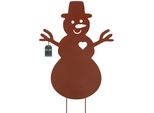 Kotarbau® Decorazione Da Giardino Figure Ruggine 65Cm Pupazzo Di Neve Decorazione Giardino Ecorost Spina Da Giardino Figure Da Giardino Natalizie & Statue Da Giardino Spina Ruggine Decorazione Da Giardino Per Esterni Acciaio Inox