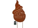 Kotarbau® Decorazione Da Giardino Ruggine 60Cm Babbo Natale Decorazione Da Giardino Ecorost Spina Da Giardino Figure Da Giardino Natalizie & Statue Da Giardino Spina Da Giardino Ruggine Decorazione Da Giardino Per Esterni In Acciaio Inox