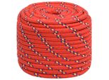 Vidaxl Corda Per Barca Rossa 16 Mm 100 M Polipropilene