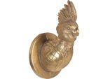 Uccello Da Parete Clayre & Eef 9X9X15 Cm In Poliresina Color Oro