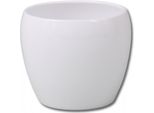 Coprivaso In Ceramica Luna Island Metalika Bianco 8 Cm