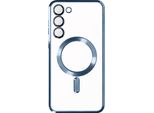Avizar, Custodia Magsafe Con Cornice Cromata Per Galaxy S23 Plus, Resistente, Blu