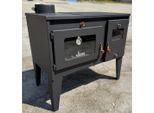 Kaminofen 6kW Alegra Holzofen mit Backfach Herdplatte Küchenherd Ofen Holz Links