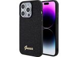 Guess Guhcp15Lpmsdgsk Custodia Rigida Per Iphone 15 Pro 6.1 Czarny/Nero Disco Metal Script