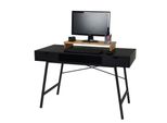 Schreibtisch MCW-E92, BüRotisch Computertisch, 3D-Struktur 120X60Xcm ~ Schwarz