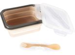 Zopa Scatola Per Snack In Silicone Con Posate Piccola, Sand Beige