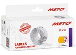 Meto 30007332 Etichette Meto Per Etichettatrici Di Prezzo, 22 X 16 Mm, Arancione
