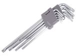 Chiavi A Forchetta 230 Mm Per Viti Torx, T10 - T50, 9 Pz.