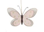 Clayre & Eef Ciondolo Decorativo A Farfalla 22 Cm In Metallo Rosa