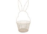 Clayre & Eef Cestino Portaoggetti Coniglio Ø 15X34 Cm Metallo Bianco