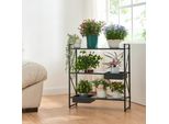 Scaffale Per Piante 'Berkelland' In Metallo 65,5 X 60 X 20 Cm Nero
