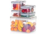 Set Di 7 Contenitori Da Cucina In 5 Misure, Lavabili In Lavastoviglie