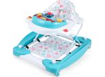 Costway Girello 6 In 1, Girello Con Musica, Luce, Pedana E Cuscinetto Per I Piedi, Girello Per Bambini, Girello Per Bambini Da 6 Mesi, Turchese